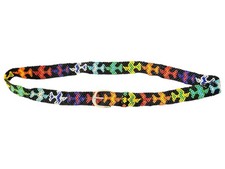 Hand Beaded Belt Women  s Black 37x1  Birds Multicolor Handmade Seed Bead