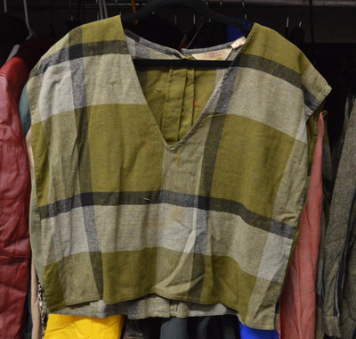 French Connection Plaid Top M & Skirt L Green Black Checkered Set
