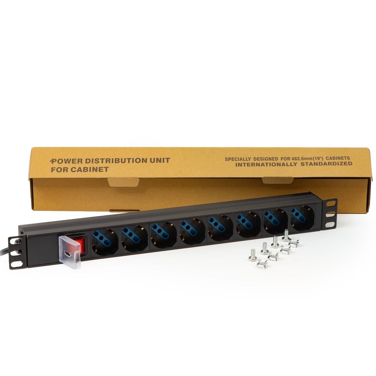 Multipresa Rack 19 LINK 8 Prese Universali 1U Alluminio con Protezione