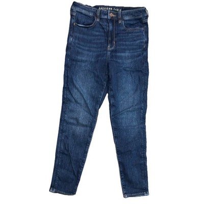 American Eagle Super High Rise Jeggings Womens 8 X-Short Blue Skinny Denim Jeans