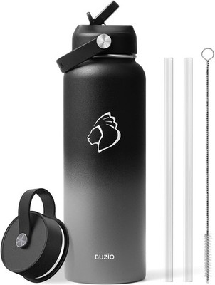 750ml Isolierte Edelstahl Trinkflasche Strohhalm Deckel UVP 24,98£