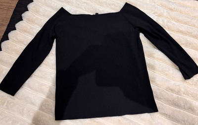 COS---Strickshirt mit U-Boot-Ausschnitt--- Strech---Gr. L---schwarz