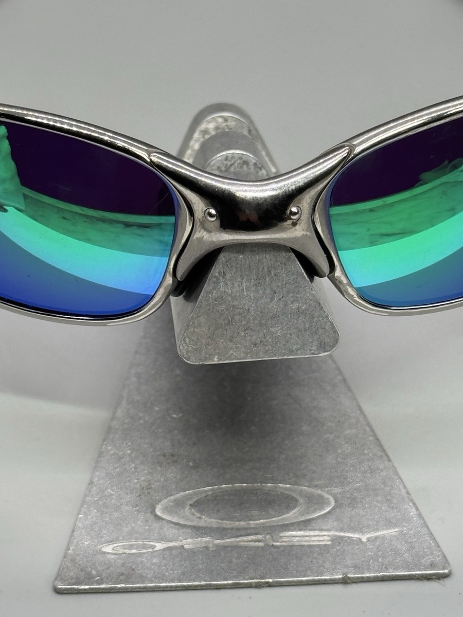Oakley X-Metal Polished Hammer Stem Juliet W/ Emerald Lenses | eBay