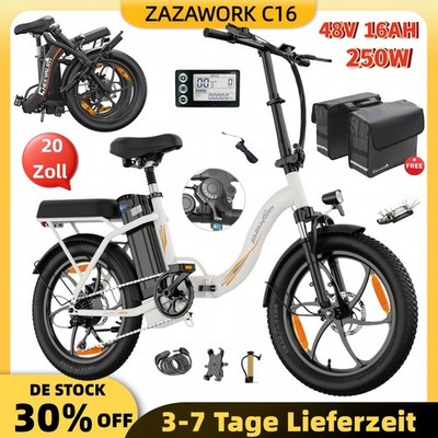 20 Zoll E-Bike Klapprad Elektrofahrrad 250W 48V/16AH E-City Bike Shimano 7-Gänge