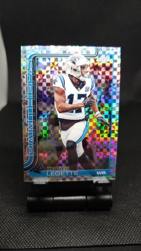 2025 Topps Chrome Xavier Legette #38 X-Fractor CAROLINA PANTHERS