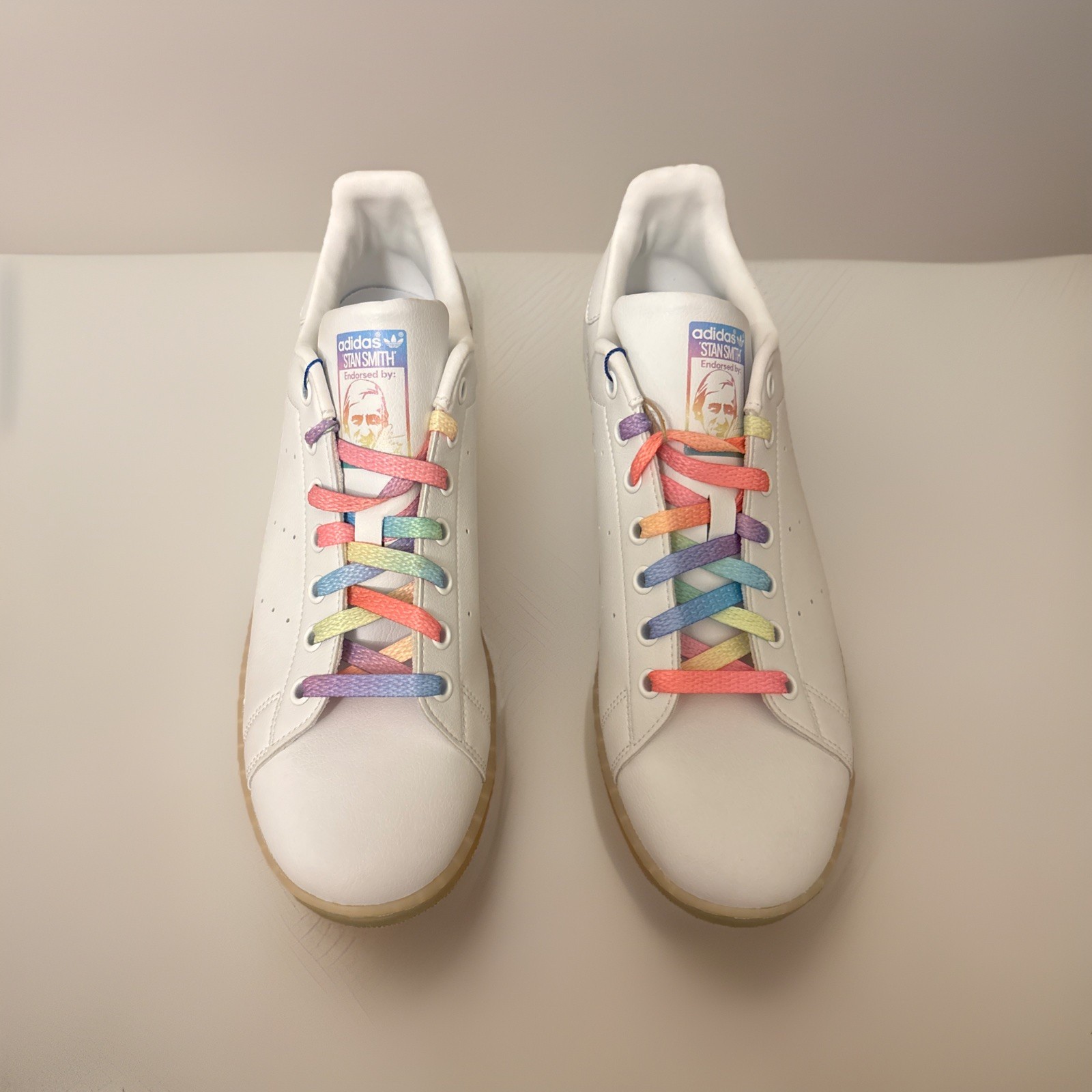 adidas Originals Stan Smith Cloud White Rainbow Pack Men’s Size 10 NIB - GW9680
