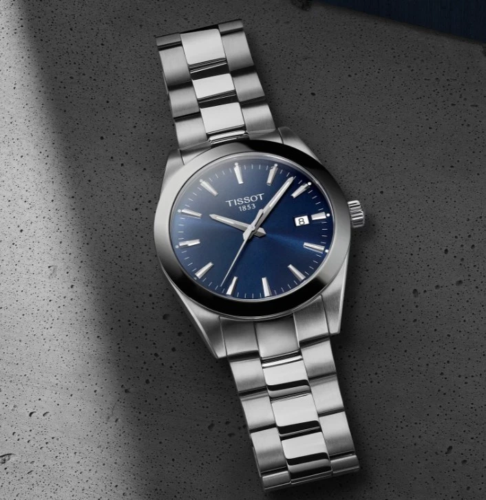 New TISSOT Gentleman T127.410.11.041.00 Men 40mm Blue Dial 100% New with Box - image 4 of 4