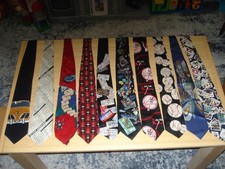 Lot of 10 Novelty Neck Ties Quilting and Crafting Sports