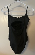 BLOCH Black Adult Leotard Size M w/front Cut Out - Great Condition