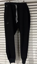 FIGS Zamora Women s L Black Jogger Scrub Pants Technical Collection Cargo Zip