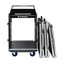 PRORECK 14UT Audio Rack Case 20"Depth Slant Mixer Top Plywood Road Flight Box WT