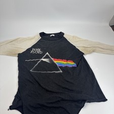 VTG Pink Floyd 1987 Dark Side Of The Moon Tour Shirt Baseball 3/4 RARE