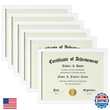 ELSKER HOME 8.5x11 Picture Frame 6-Pack, White Certificate Document Award