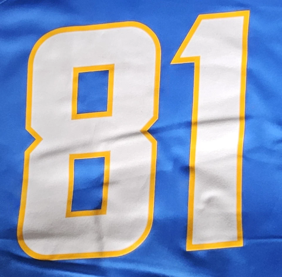 Camiseta deportiva juvenil grande de los Chargers de Los Ángeles Mike Williams Nike azul en polvo del equipo Foto 4 de 4