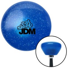 Black Eat Sleep Jdm Text Blue Retro Metal Flake Shift Knob W M16x1.5 Insert Black Eat Sleep Jdm Text Blue Retro Metal Flake Shift Knob W M16x1.5 Insert