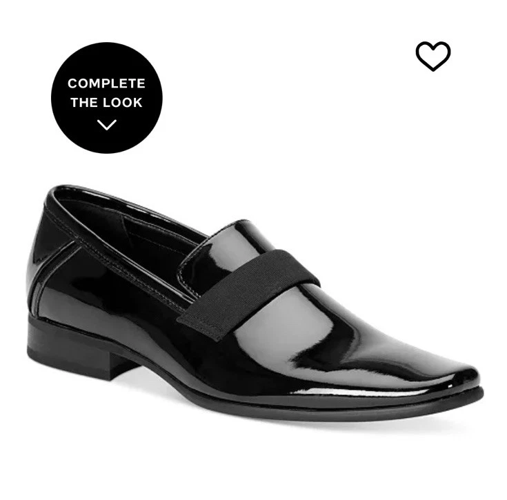 calvin klein bernard formal dress shoe Men Santino Luciano Formal Shoes Patent Leather Shiny Slip on Loafer C356 Black