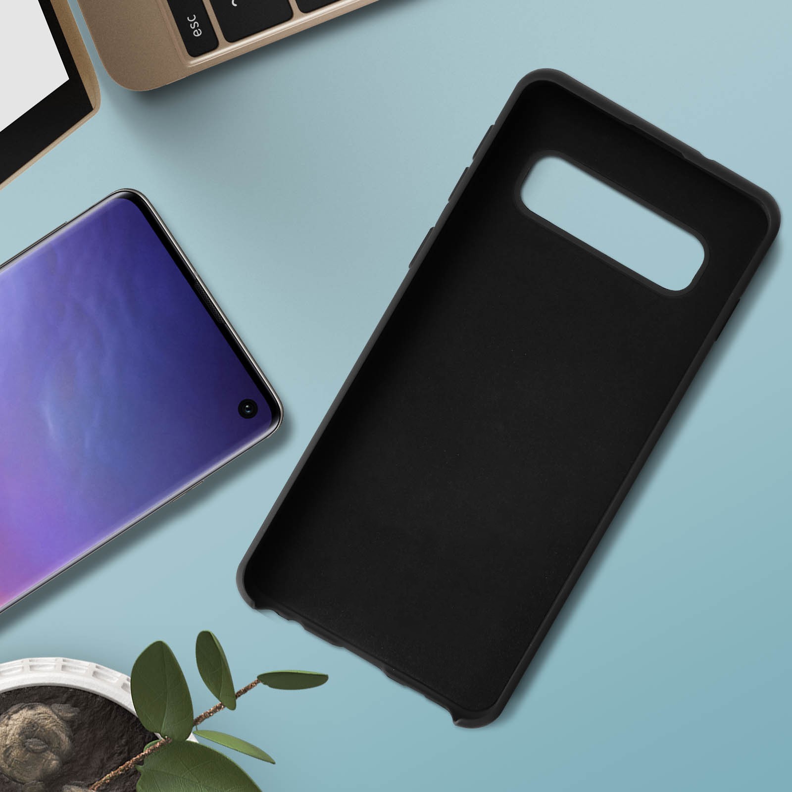 Coque silicone Galaxy S10 mate idéale pour le bureau et les déplacements - 3