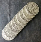 Lot of 10 50c Walking Liberty Silver Half Dollars