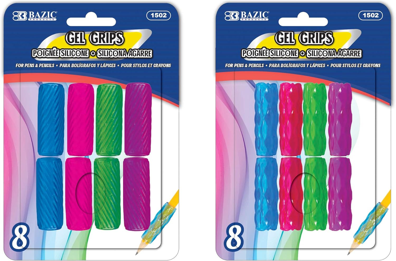 Grip &ndash; Assorted Color Soft Gel Pen Grip, Comfort Pencil Grip, Ergonomic P