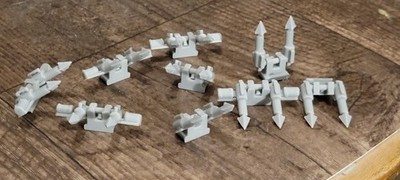 Roof Top Adjustable Harpoons/Rockets 1/64 scale 3D printed. 10 items.