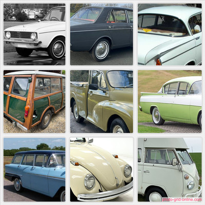 Sammlung A - 60er Jahre Cars & Vans - 3D Resin Print - verschiedene Maßstäbe