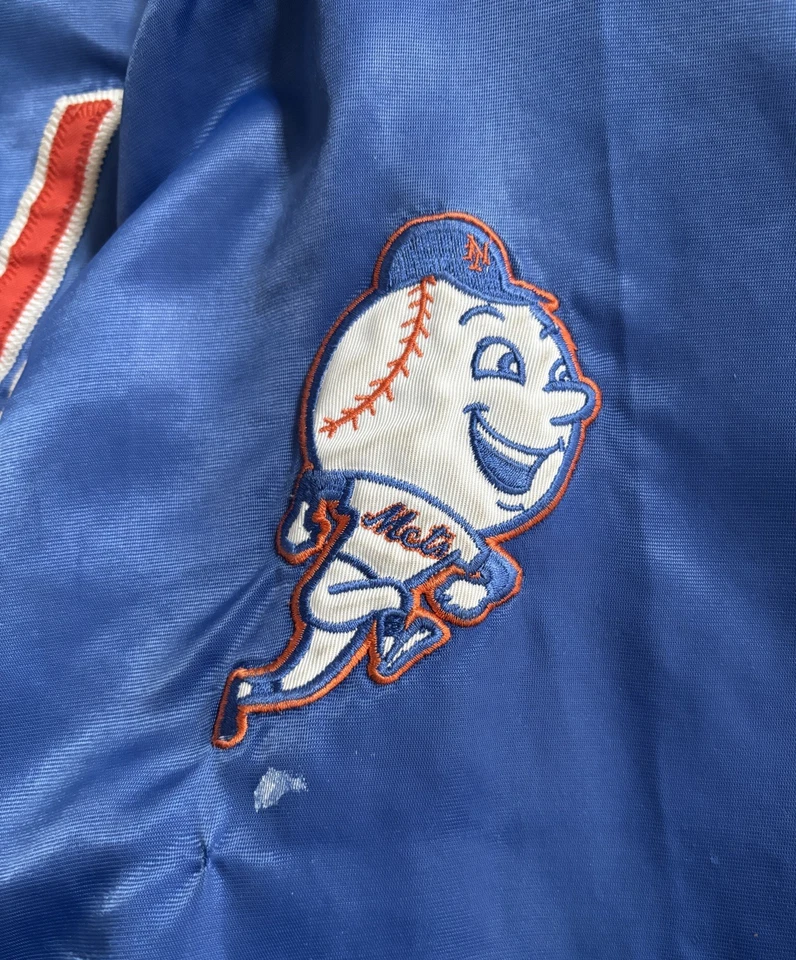 Majestic New York Mets Cooperstown Snap Jacket Blue Men's 3XL - Image 3 of 4