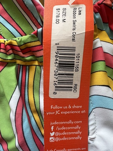 Jude Connelly Dress Lisa Ribbon Swirls Size Medium NWT - Picture 7 of 8