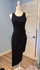 Express Black Asymmetrical Side Hip Drape Sleeveless Dress size S