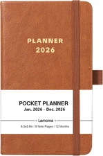 2026 Pocket Calendar - 2026 Pocket Planner from Jan.2026 to Dec. 2026, Small Cal