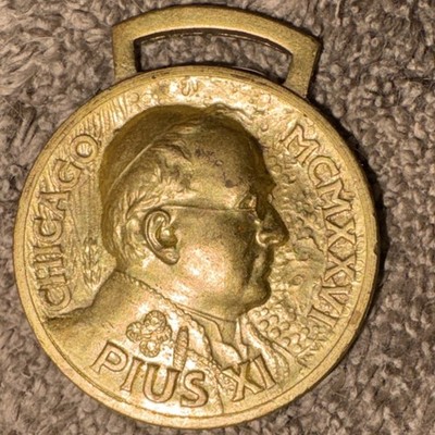 1926 International Eucharistic Congress Chicago Medal Pius XI Ubi Petrus Eccles 