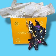 LVMonogram Women's PU Leather French Bulldog Keychain/Bag Charm