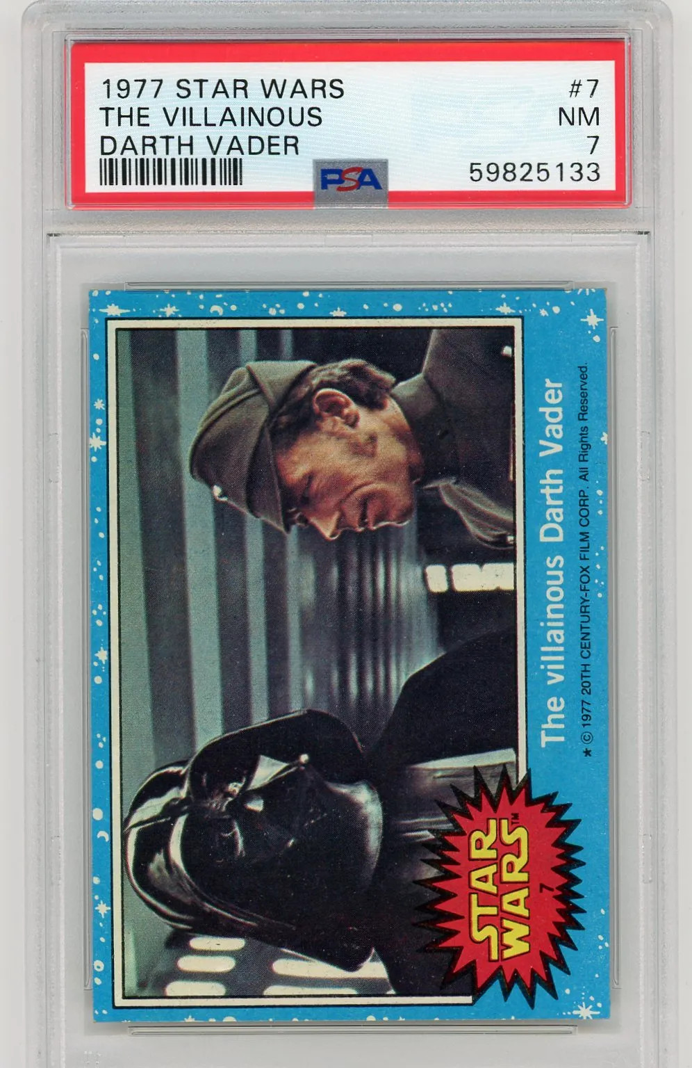 1977 Topps Star Wars The Villainous Darth Vader #7 PSA 7