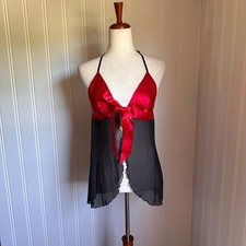 Vintage 2005 Victoria's Secret Mesh Mini Slip Dress M