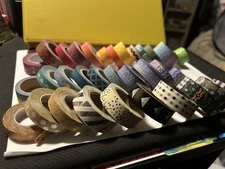 Lot of 32 Rolls of WASHI TAPE - All NEW or Barely Used! ROYGBP Black Gold Misc!