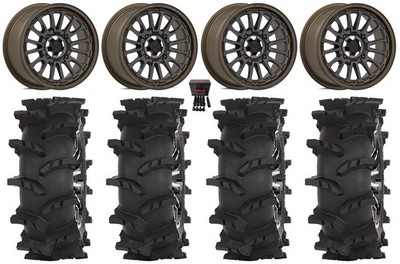 Valor V14 15'' Wheels Root Beer 32'' Outlaw Max Tires Polaris Sportsman / RZR /