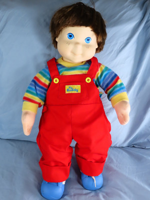 VTG 1985 My Buddy Doll Hasbro Bradley BROWN HAIR BLUE EYES Missing Hat