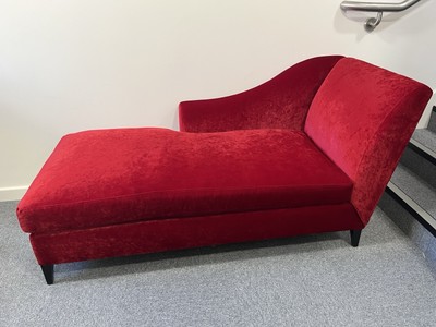 The Sofa Chair Company London Cologne Red Velvet Chaise Longue RRP £3,045  UK