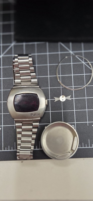 ✨ Vintage Pulsar P2 LED "Astronaut" Digital Watch ⌚ Stainless Steel 1970s...
