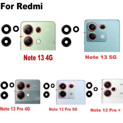 2set For Xiaomi Redmi Note 13 Pro + Plus Back Camera Lens Rear Glass Replacement