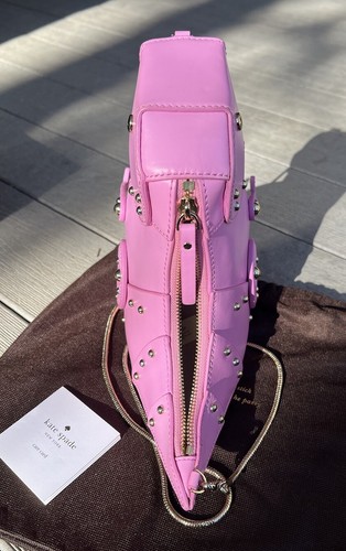 Kate Spade T-REX Pink Crossbody Bag Dinosaur Rex Novelty Purse W/ Dust Bag - Imagen 9 de 17