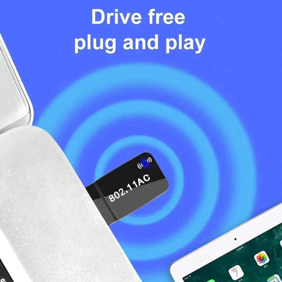 1300Mbps USB-3.0 WiFi Adapter Long Range Dual Band 5Ghz Wireless Network Dongle - Image 2 of 4