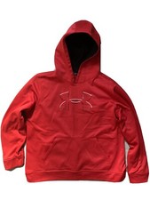 UNDER ARMOUR YXL GRAPHIC PULLOVER HOODED SWEATER COLOR RED