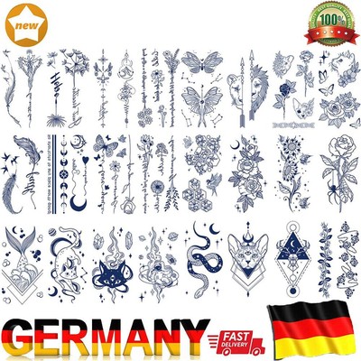 8PCS Temporary Tatoo Sticker Kit Cat Animal Tattoo Sticker for Adult Women Girls