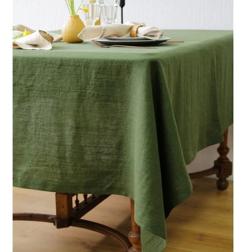 Euro Flax Linen Natural Table Cover for Home Dining Party Holiday Kitchen Decor - Picture 25 of 29