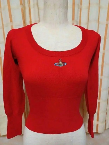 Vivienne Westwood Años 90 Antiguo Etiqueta Roja Milán Vintage Tejido M - Imagen 2 de 10