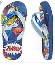 Disney BUZZ LIGHTYEAR Toy Story Boys Blue Flip Flops Sizes 2/3 Sandals