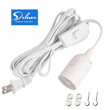15/20 Feet Hanging Lantern Lamp Light Cord Cable E26/E27 Socket  Switch 1-6Pack