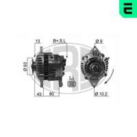 ERA Lichtmaschine Generator 100A 14V FüR Nissan Almera Tino 2.2 Dci