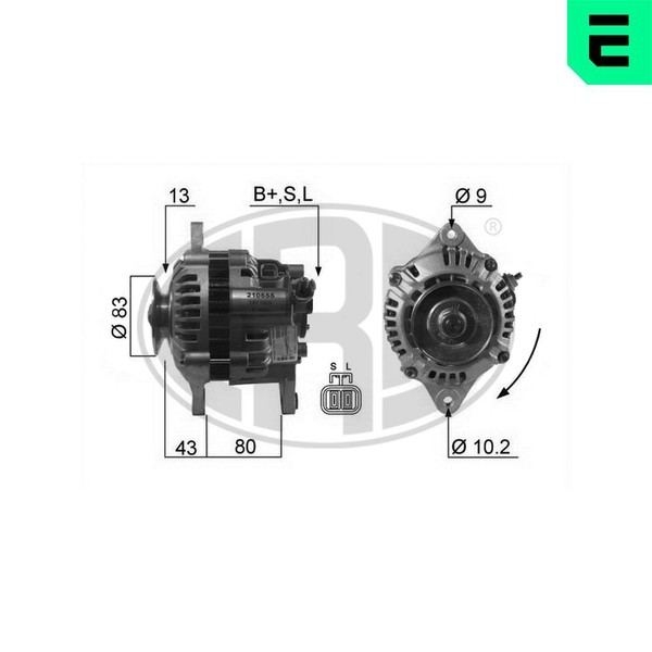 ERA Lichtmaschine Generator 100A 14V FüR Nissan Almera Tino 2.2 Dci-image