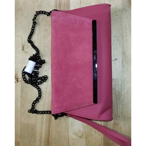 White House Black Market Leather & Suede Coral Pink Clutch, Wristlet & Crossbody - Picture 3 of 10
